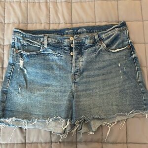 Old Navy jeans shorts, sky-hi a-line, high-rise size 18